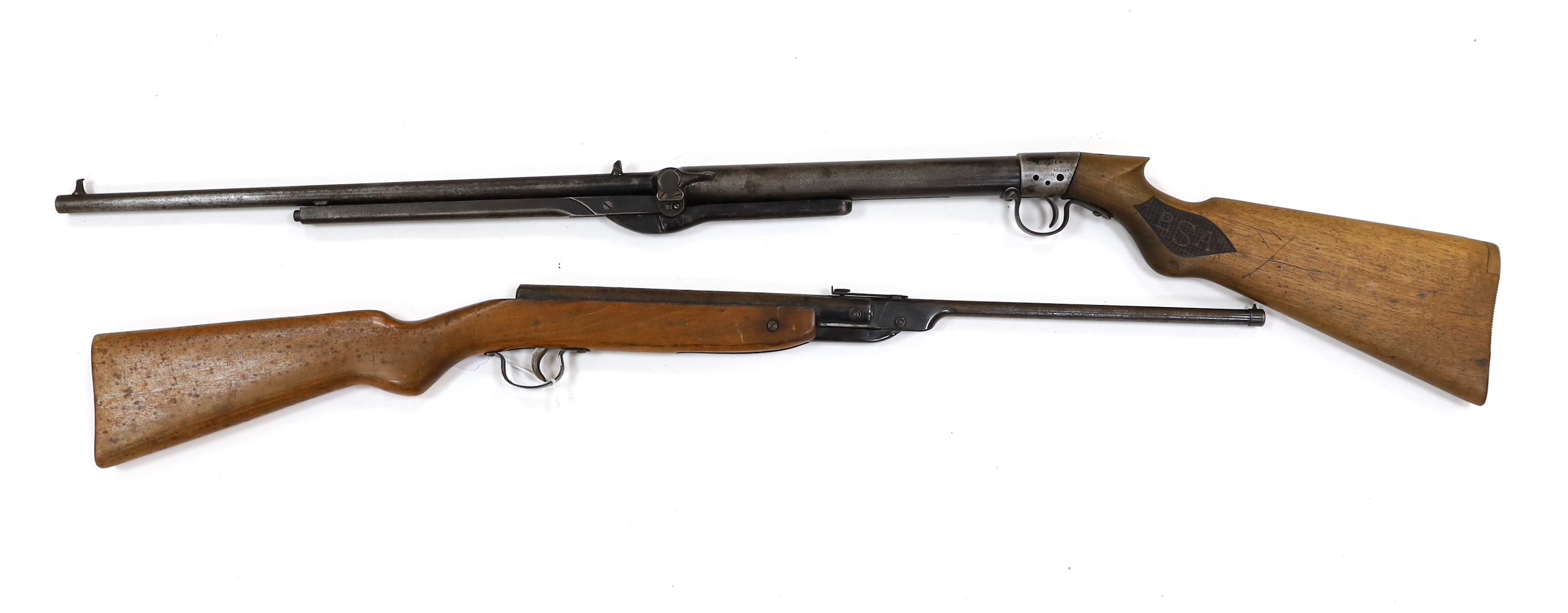 A Webley and Scott 177 Webley Junior air rifle and a BSA .22 air rifle (2)